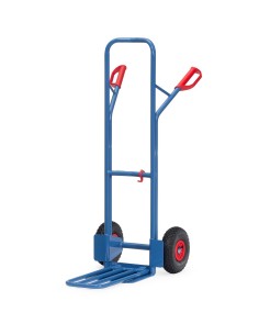 Fetra Paketkarre, Tragkraft 300 kg, Höhe 1300 mm, mit Stahlblech- und Klappschaufel