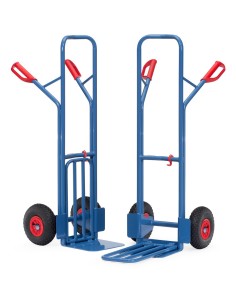 Fetra Paketkarre, Tragkraft 300 kg, Höhe 1300 mm, mit Stahlblech- und Klappschaufel 2