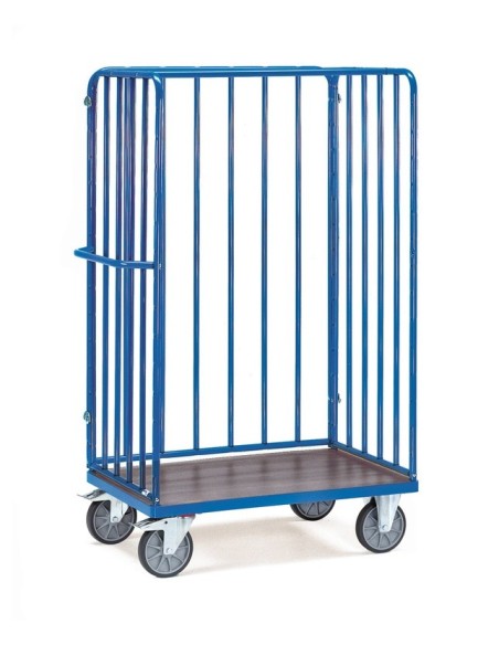 Fetra Paketwagen mit 2 Stirnwänden und 1 Längswand, mit wasserfester Plattform, 1800 mm