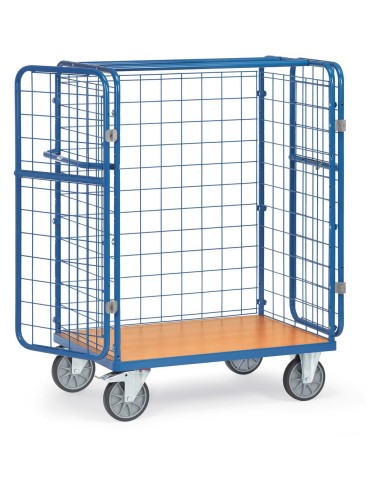 Fetra Paketwagen mit Drahtgitter und Doppelflügeltüren, 1500mm