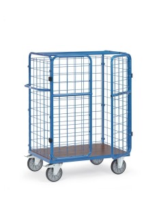 Fetra Paketwagen mit Drahtgitter und Doppelflügeltüren, mit wasserfester Plattform, 1550mm