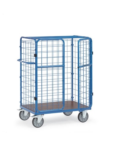 Fetra Paketwagen mit Drahtgitter und Doppelflügeltüren, mit wasserfester Plattform, 1550mm