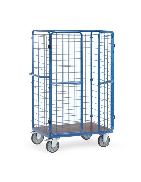 Fetra Paketwagen mit Drahtgitter und Doppelflügeltüren, mit wasserfester Plattform, 1800mm
