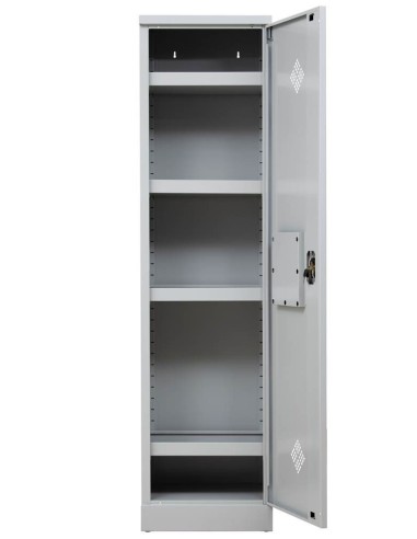 Wolfstahl Chemikalienschrank Gefahrstoffschrank Stahl lichtgrau 50 x 42 x 195 cm