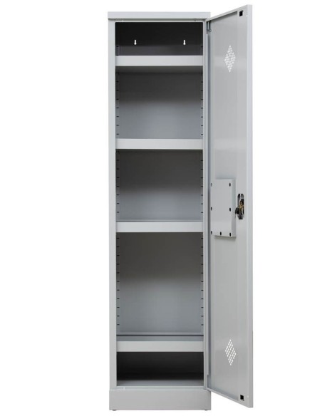 Wolfstahl Chemikalienschrank Gefahrstoffschrank Stahl lichtgrau 50 x 42 x 195 cm