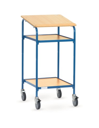 Fetra Rollpult mit Schreibfläche und 2 Ablageböden, Ladefläche 500 x 600 mm