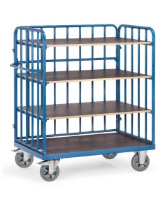 Fetra SMV-Etagenwagen, 4 Böden und 1 Längswand, 1500mm