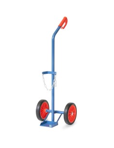 Fetra Stahlflaschenkarre, Tragkraft 100 kg, für 1 Stahlflasche 10 Ltr. Inhalt