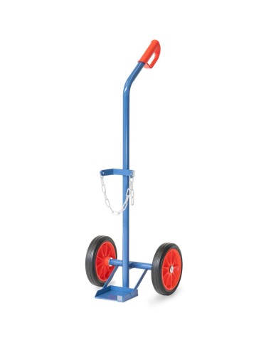 Fetra Stahlflaschenkarre, Tragkraft 100 kg, für 1 Stahlflasche 10 Ltr. Inhalt