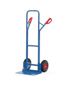 Fetra Stahlrohrkarre, Tragkraft 300 kg, Höhe 1300 mm, breite Schaufel