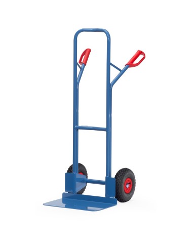 Fetra Stahlrohrkarre, Tragkraft 300 kg, Höhe 1300 mm, breite Schaufel