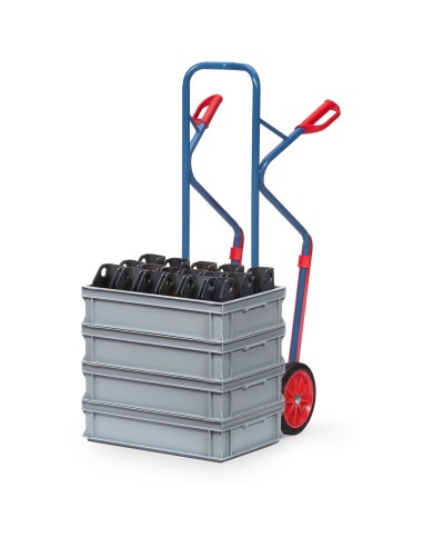 Fetra Stahlrohrkarre, Tragkraft 300 kg, Höhe 1300 mm, Gleitkufen