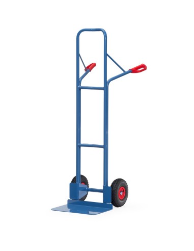 Fetra Stahlrohrkarre, Tragkraft 300 kg, Höhe 1600 mm, breite Schaufel