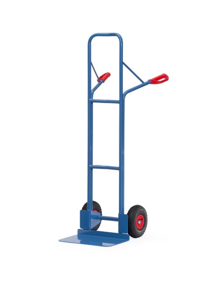 Fetra Stahlrohrkarre, Tragkraft 300 kg, Höhe 1600 mm, breite Schaufel