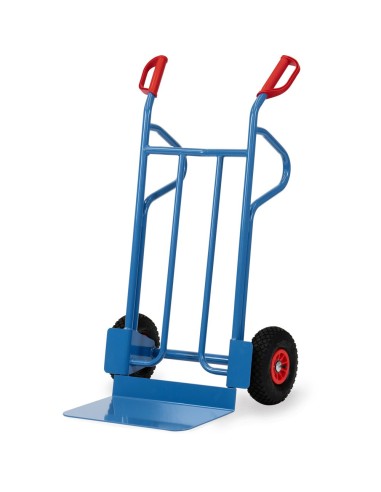 Fetra Stahlrohrkarre, Tragkraft 350 kg, Höhe 1200 mm, breite Schaufel