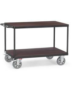 Fetra Super-Multi-Vario-Tischwagen mit 2 Ebenen, Grey Edition
