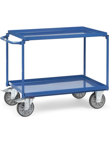 Fetra Tischwagen mit 2 Blechwannen, blau
