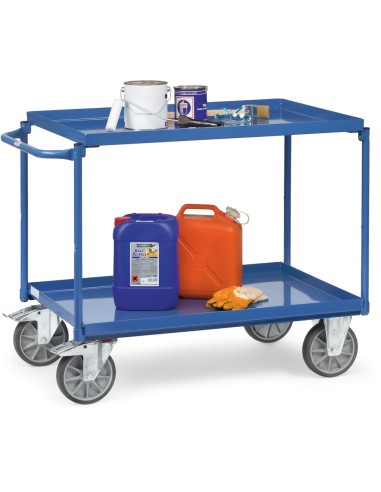 Fetra Tischwagen mit 2 Blechwannen, blau