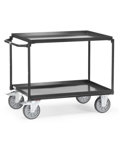 Fetra Tischwagen mit 2 Blechwannen, Grey Edition