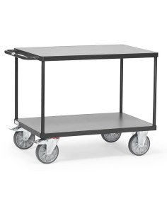 Fetra Tischwagen mit 2 Böden, Grey Edition, Tragkraft 500 / 600 kg