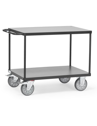 Fetra Tischwagen mit 2 Böden, Grey Edition, Tragkraft 500 / 600 kg