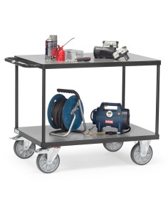Fetra Tischwagen mit 2 Böden, Grey Edition, Tragkraft 500 / 600 kg 2