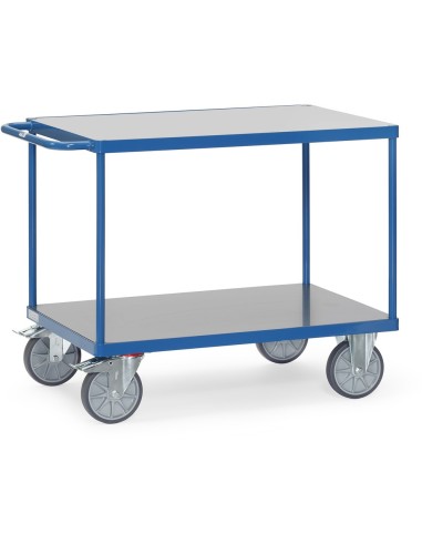 Fetra Tischwagen mit 2 Böden, Hart-PVC-Plattformen