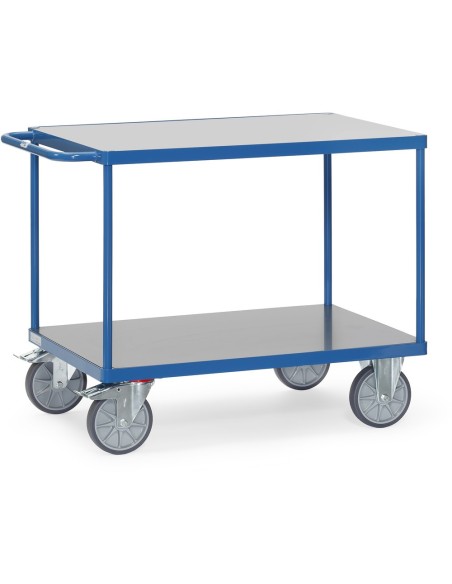 Fetra Tischwagen mit 2 Böden, Hart-PVC-Plattformen