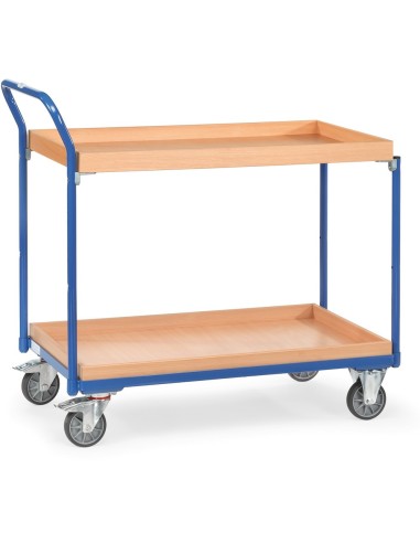 Fetra Tischwagen mit 2 Kästen, Griff hochstehend
