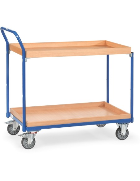 Fetra Tischwagen mit 2 Kästen, Griff hochstehend