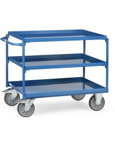 Fetra Tischwagen mit 3 Blechwannen, blau