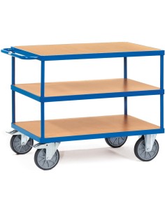 Fetra Tischwagen mit 3 Böden, Tragkraft 500 / 600 kg