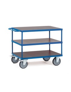 Fetra Tischwagen mit 3 Böden, wasserfeste Plattform, Tragkraft 500 / 600 kg