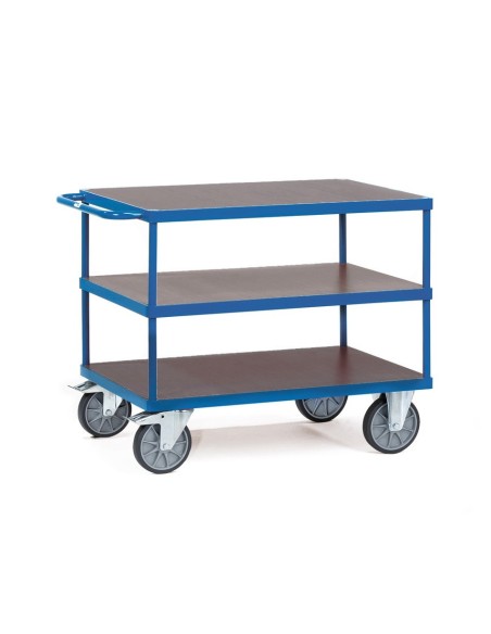 Fetra Tischwagen mit 3 Böden, wasserfeste Plattform, Tragkraft 500 / 600 kg