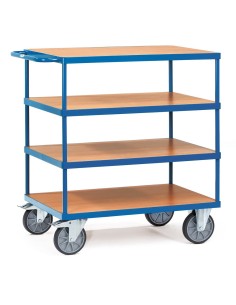 Fetra Tischwagen mit 4 Böden, Tragkraft 600 kg