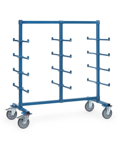 Fetra Tragarmwagen mit 24 PVC überzogenen Tragarmen, Abrollsicherung, zweiseitig