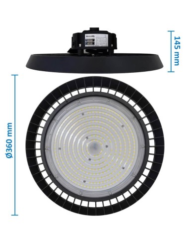 LED Hallenstrahler 200W -170Lm/W- UFO NEW ITALY PHILIPS XITANIUM - 1-10V DIM