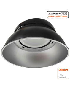LED Hallenstrahler UFO ENDURANCE Multi-Watt 80W-100W-150W Reflektor - 60º - OSRAM CHIP