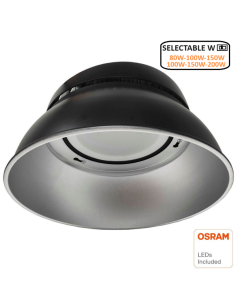 LED Hallenstrahler UFO ENDURANCE Multi-Watt 100W-150W-200W Reflektor - 60º - OSRAM CHIP 2