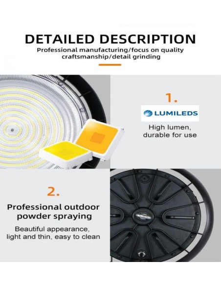 LED Industrieleuchte 200W UFO TITAN CHIP LUMILEDS SMD 2835