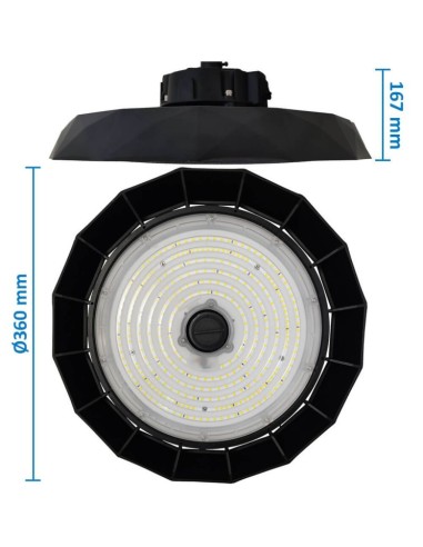 LED Industriestrahler UFO BELGIEN 200W-150W -100W SOSEN Driver - Dimmbar 1-10V - 170lm/w - IP65