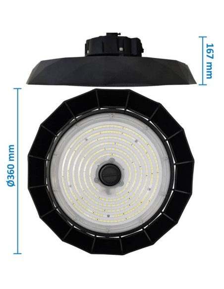 LED Industriestrahler UFO BELGIEN 200W-150W -100W SOSEN Driver - Dimmbar 1-10V - 170lm/w - IP65