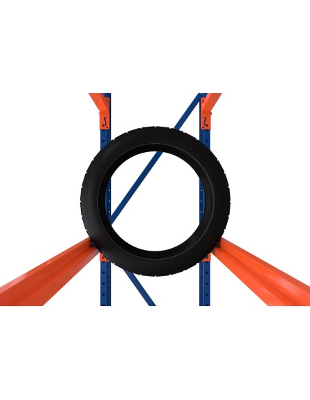 REIFENREGAL GRUNDELEMENT 4m hoch - 1.8m breit - 40cm tief - 6 Ebene für ca. 72 Reifen