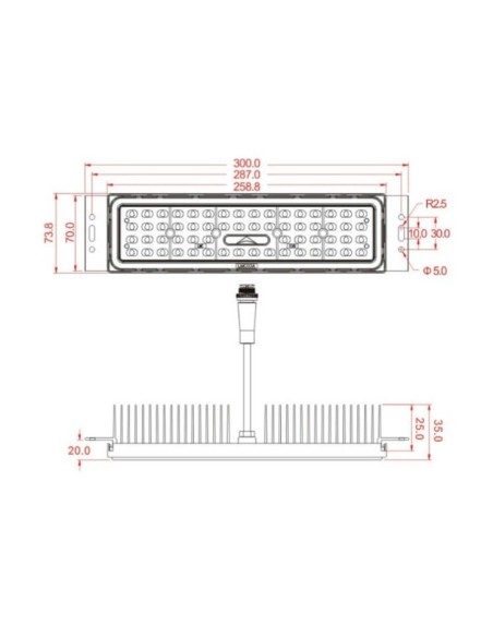 LED-Projektor 150W MAGNUM AIR - Bridgelux Chip 180Lm/W 60º