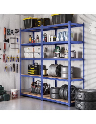 SCHWERLASTREGAL 1330kg - 176cm hoch - 90cm breit - 45cm tief - 5 Ebene - Blau