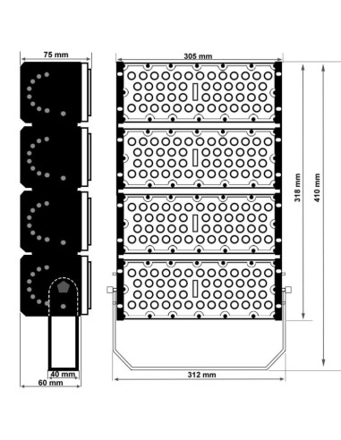 LED-Projektor 200W MAGNUM AIR - Bridgelux-Chip 180Lm/W 25º