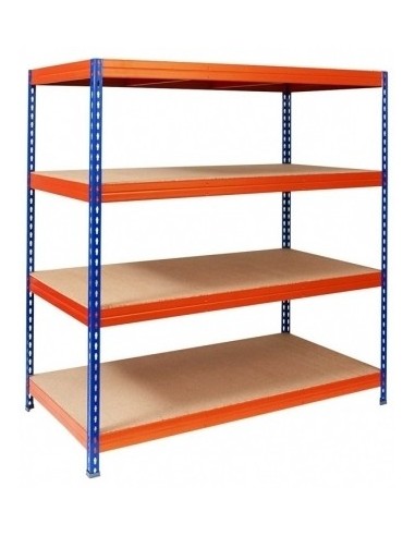 WEITSPANNREGAL 2000kg - 176cm hoch - 160cm breit - 60cm tief - 4 Ebene - Blau