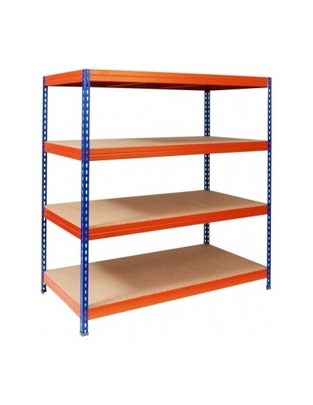 WEITSPANNREGAL 2000kg - 176cm hoch - 160cm breit - 60cm tief - 4 Ebene - Blau