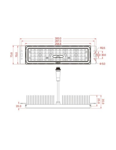 LED-Projektor 400W MAGNUM AIR - Bridgelux Chip 180Lm/W 136ºx78º