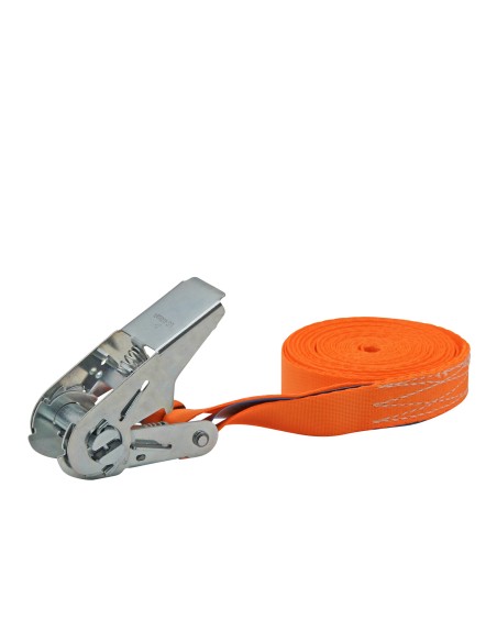10x stk. Umreifungsgurt 25 mm mit Druckratsche – 6 m – 800 daN Orange
